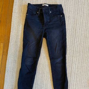 Madewell 9" high-waisted skinny jeans (cold blue)